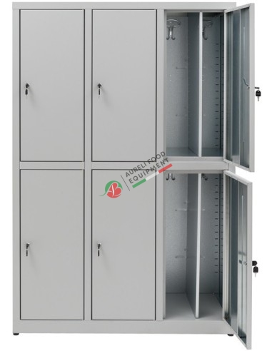 Sheet plastic zinc 6-doors changing room locker 120Wx50Dx180H cm