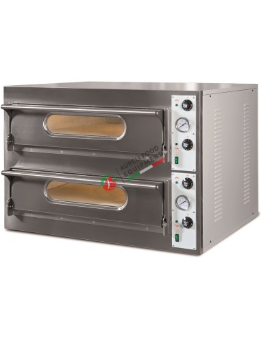 Electric pizza oven - double deck oven - 4+4 pizza diam. 33 cm