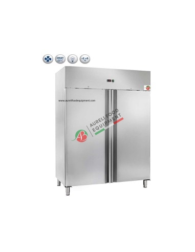 Ventilated refrigerated cabinet GN 2/1 - two doors - temp. -2/+8°C - capacity 1333 L