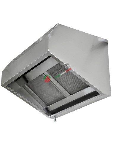 Wall hood with vegetal activated carbon filters dim. 120Wx70Dx60H cm