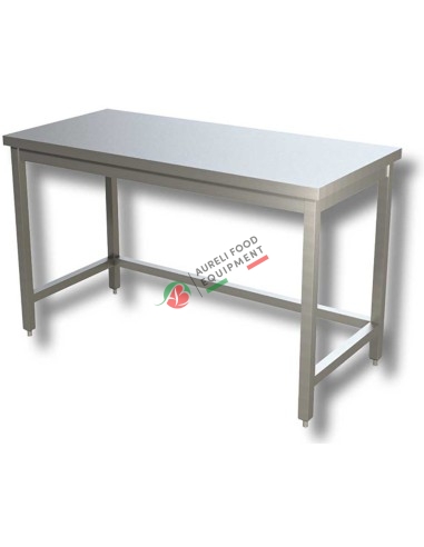 Table on legs with frame without rear slapshback 170x70x85H cm