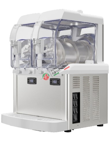 Cold cream dispenser, 2x5 liters insulated bowls SPM mod. SP2 base white color