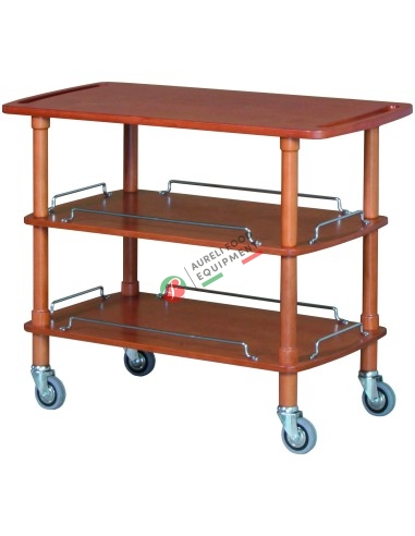 WOODEN SERVICE TROLLEY CLP2003   110Lx55Px89H