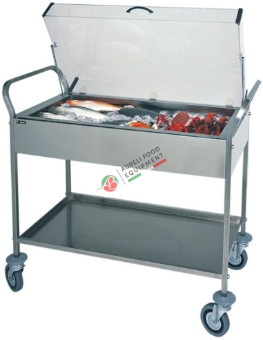 Refrigerated trolley with 8 eutectic plates dim. 1080Lx570Px1040H mm