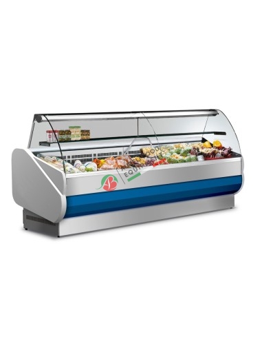 Refrigerated semi-ventilated non-multiplexable display. Built-in version dim. 2000Wx900Dx1250/1292H mm