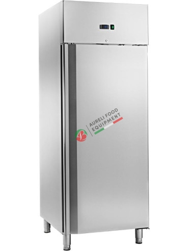 Armadio refrigerato ventilato inox GN 2/1 dim.74x83x201H cm temp. -2/+8 °C - R290 - capacità 650 L
