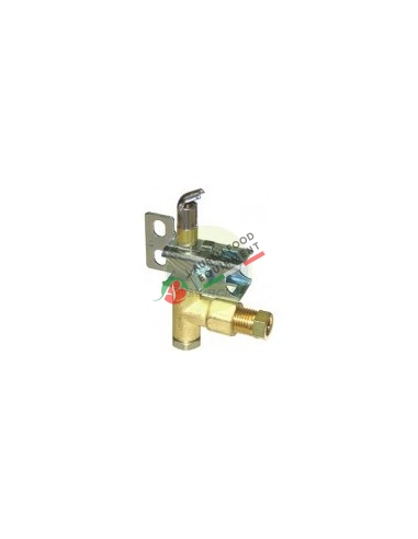 One-flame pilot burner multigas with jet ø 0.20 mm with 2 positions bracket