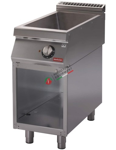 Electric bain marie GN 1/1 on open cabinet  dim. 40Wx73Dx87H cm -1,5 kW Tot. 220-240V 50-60Hz