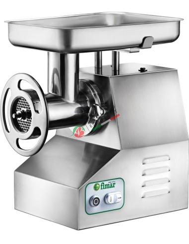 Meat mincer mod. 32 TN with stainless steel mincing with a completely removable grinding unit 400V/3/50Hz