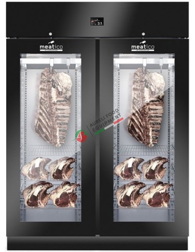 Meat DRY AGING CABINET mod. GREEN MEAT 1500 BLACK dim. 1500Wx850Dx2080H mm