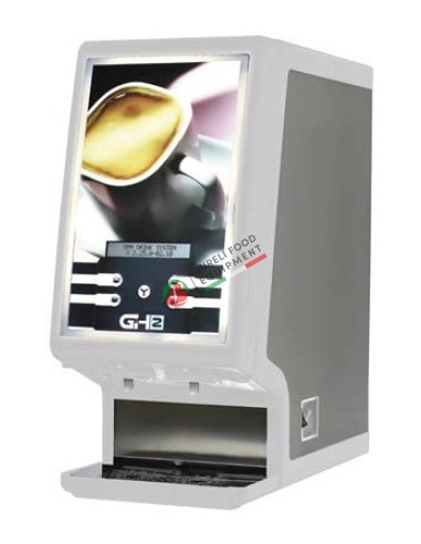 Hot beverage dispenser, 2 flavours  up to 2 flavours and with 2 options: small or large cup SPM mod. GH2 white colour
