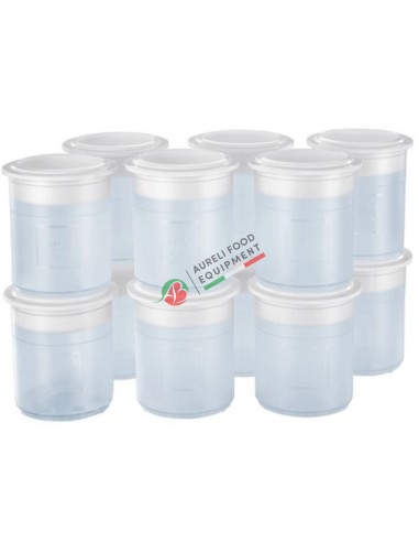 Kit 12 synthetic cups with lid for Pacojet 4