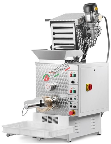 La Pastaia TRD 110 Double basin Pasta machine with sleeve with cooling unit, electronic cutter and fan - output of up to 34 kg/h