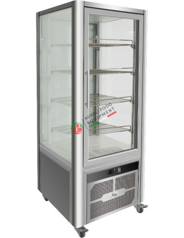 4 sides ventilated refrigerated display window - capacity 408L temp. +2/+8°C dim. 70,6Wx74Dx180H cm
