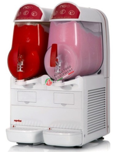 Slush machine for slushes, sherbet and cold creams with two 10+10lt tanks Ugolini NG 10/2L EASY