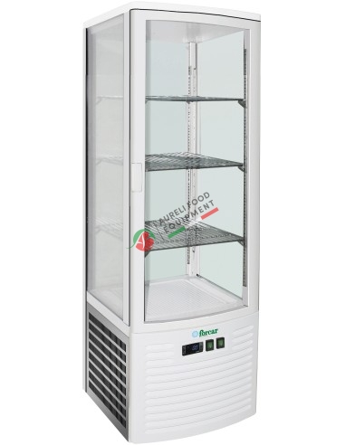 Vetrina refrigerata per pasticceria ventilata bianca 235L dim. 51,5Lx48,5Px169,5H cm