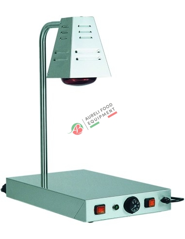 Infrared lamp with stainless steel hot plate for GN 1/1 dim. 580xx330x680H cm