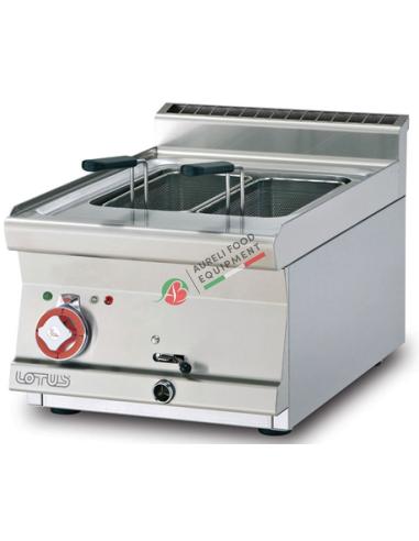Lotus Pasta cooker threephase 17 lts. Tank cm. 31x33,5x22h. Drain-tap (BASKETS EXCLUDED)