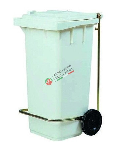 Pedal lid opener for polyethylene waste bin capacity