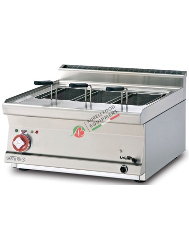 Lotus Counter top pasta cooker CPT-66ET threephase with one 25 lts. tank dim. 60x60x28H cm (baskets excluded)
