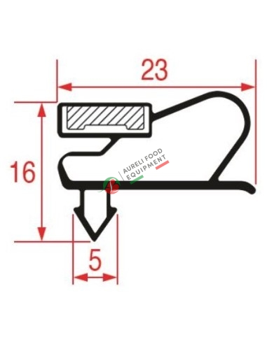 GUARNIZIONE MAGNETICA dim. 710x1575 mm per ICEMATIC W70FX