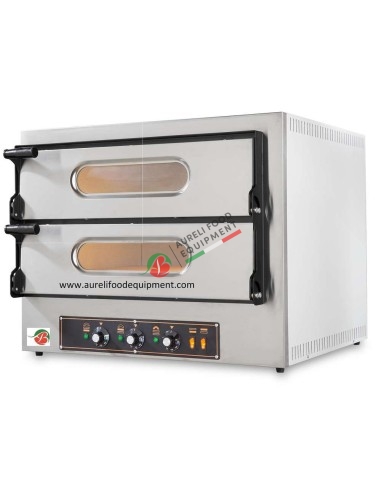 Pizza electric oven - 2 baking indipendent chambers capacity 4 pizzas - 3PH