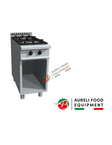 Two burners gas range - model on open stand. - dim. 40x90x85H cm kw 9