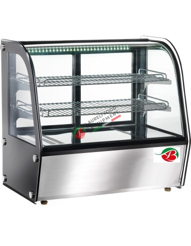 Ventilated tabletop heated showcase for food dim. 71x46x67H cm
