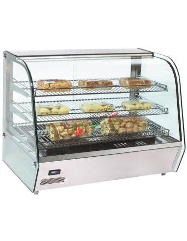 Heated counter top display with 3 shelves - dim. 86x57x67H cm LED light - 230/1N/50