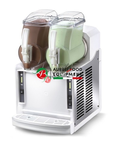 NINA SPM slush machine for slushes, sherbet and cold creams with two 2+2L tanks