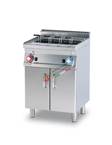 Lotus Gas pasta cooker on cabinet mod. CP-66G (baskets excluded) tank capacity 40 lts