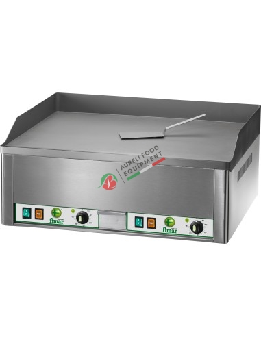 Electric fry-top - dual smooth cooking top dimensions 65x48 cm - 400V 3PH