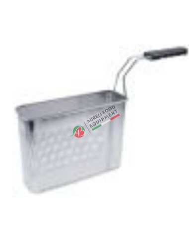 Pasta basket L1 290mm W1 95mm H1 215mm of stainless steel