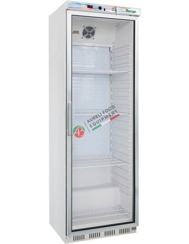 White static refrigerated cabinet with fan - glass door - capacity 350 L mod. G-ER400G