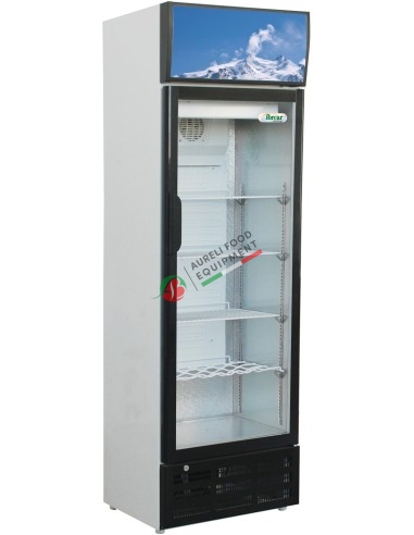 Refrigerated snack line cabinet with static refrigeration and fan capacity 290 L dim. 59,5Wx57,5Dx183H cm
