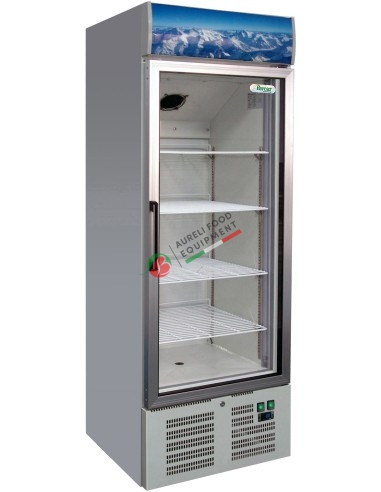 Frigorifero porta a vetri refrigerazione statica con ventilatore capacità 331 L dim. 66Lx65Px191H cm