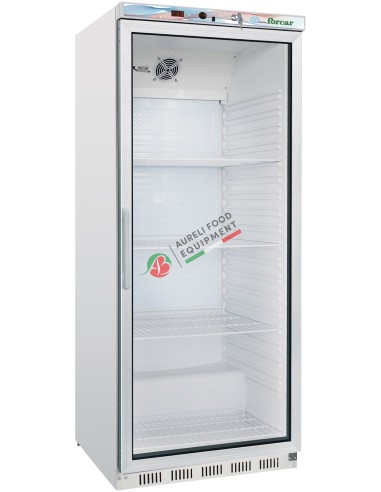 Refrigerated cabinet with static refrigeration with fan -  glass door - capacity 570 L