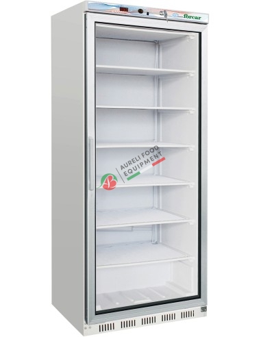 Low temperature refrigerated cabinet with static refrigeration - glass door - capacity 555 L