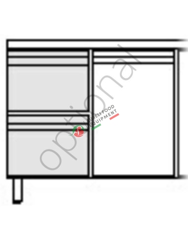 2 drawers kit for GN 1/1 COUNTERS
