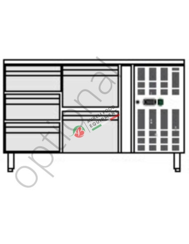 5 (3+2) drawers kit for GN 1/1 COUNTERS