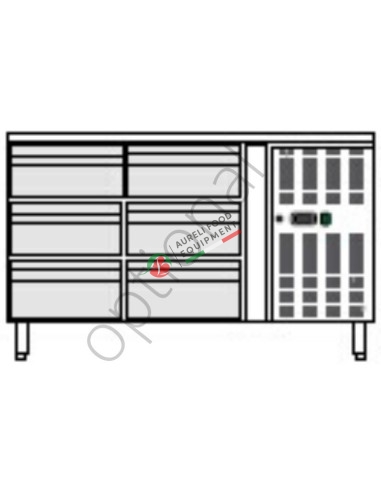6 (3+3) drawers kit for GN 1/1 COUNTERS