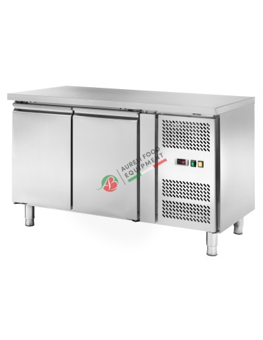 Ventilated refrigerated counter GN 1/1 temp. -18/-22°C - 2 doors  dim. 136x70x85H cm