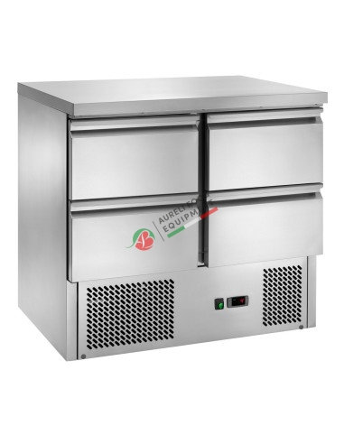 Static refrigerated saladette 4 drawers temp. +2/+8°C dim. 90Wx70Dx85H cm