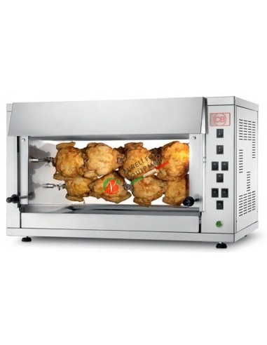 Electrical chicken-spit with single spits movement for 12 chickens  mod. E-12P - ask for a quotation