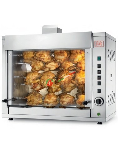 Gas chicken-spit with single spits movement for 20 chickens  mod. G-20P - ask for a quotation