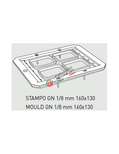 Stampo GN 1/8 dim. 160x130 mm