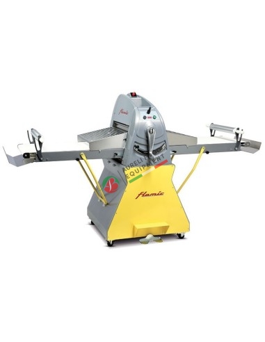 Floor dough sheeter with 50x85 cm belts - fitted with joystick