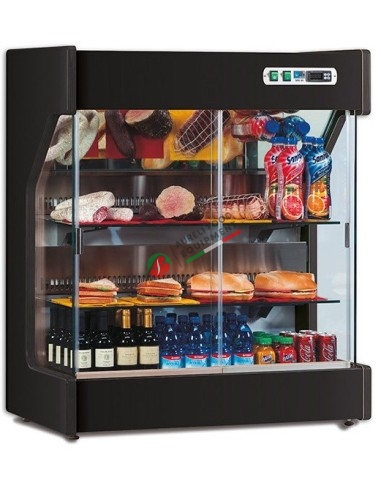 Refrigerated wall unit display - Mod. SPIO101 color Black dim. 96.8x58x114H cm