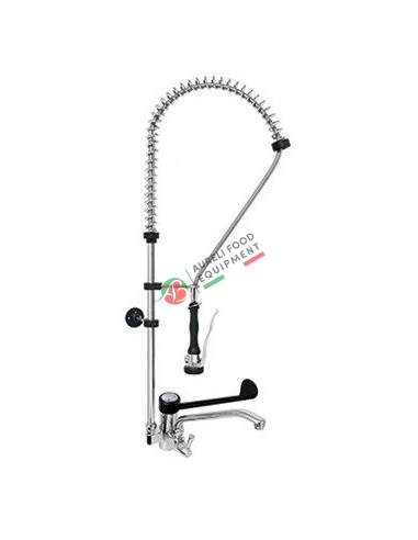 One hole pre-rinse unit with swinging spout, plastic clinical lever and mod. P  shower hand