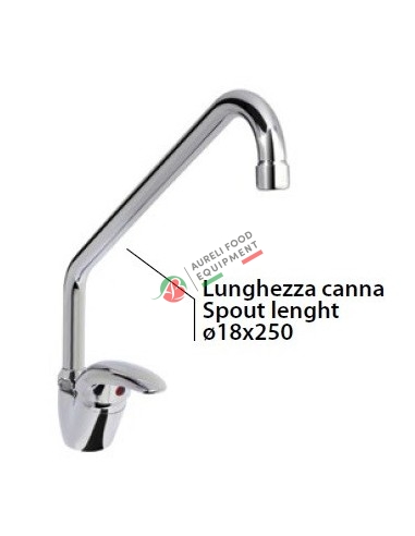 One hole tap with swinging “C” spout ø18x250